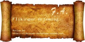 Flikinger Artemisz névjegykártya